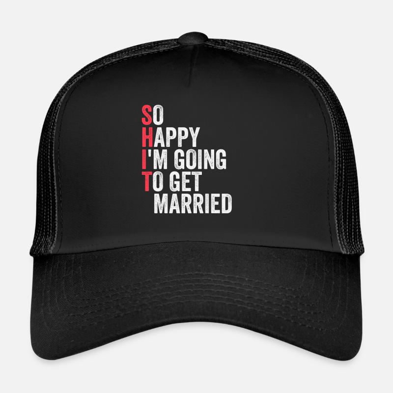 Ich werde bald Heiraten - Sarkasmus Lustig - Trucker Cap - Schwarz/Schwarz