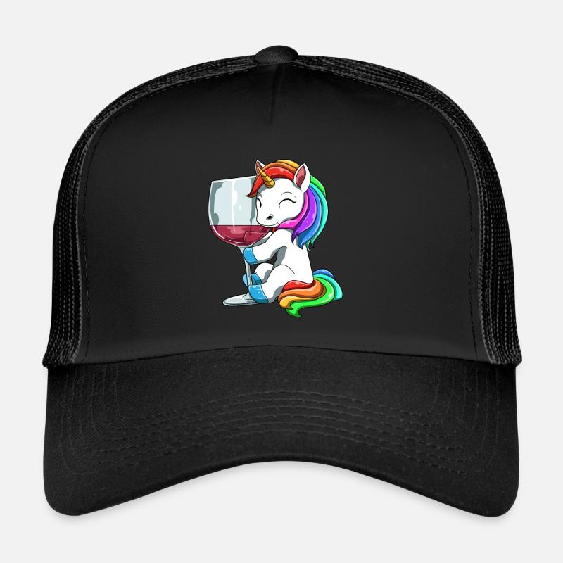 Vin drôle Boire une licorne Casquette trucker 