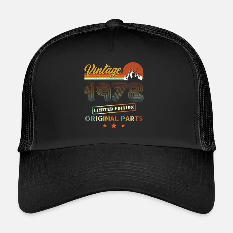 Vintage 1972 Retro Geburtstag Trucker Cap