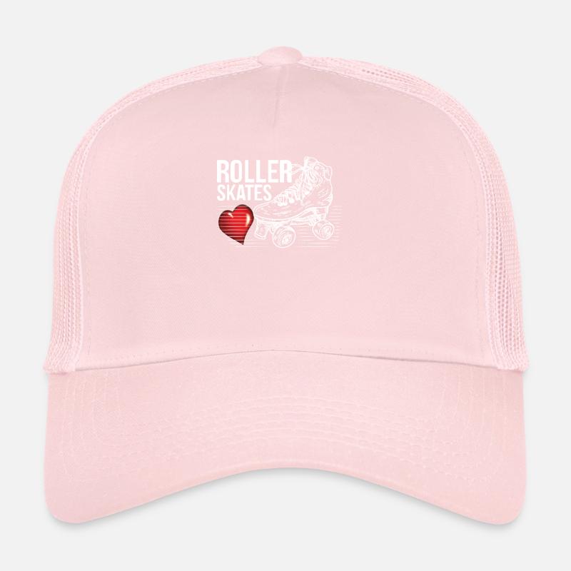 Roller skate riding saying design heart Trucker Cap