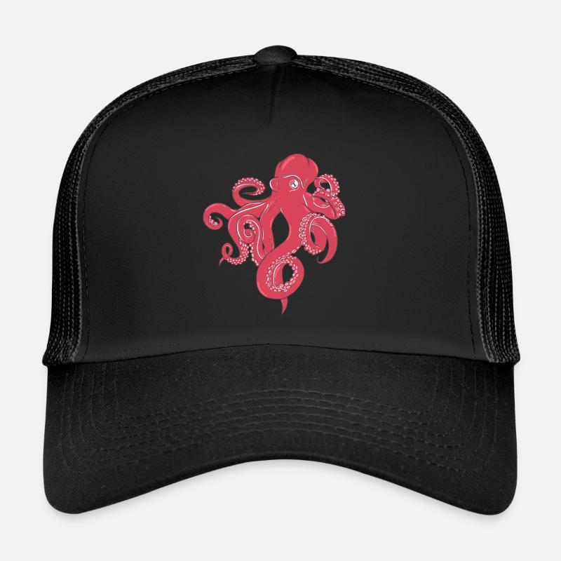 Octopus octopus squid sea creature tentacles Trucker Cap
