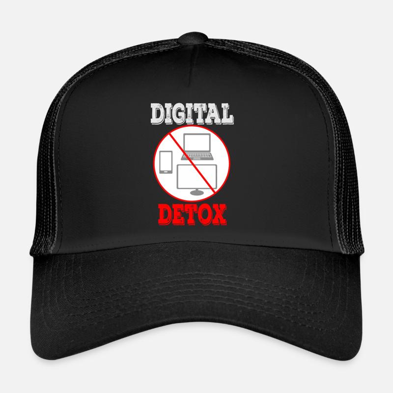 digital Detox Minimalism Time out offline virtual Trucker Cap
