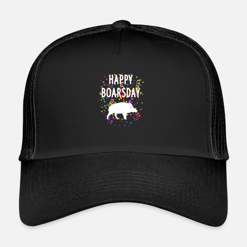 Wildschwein Geburtstag Happy Boarsday Trachten Trucker Cap