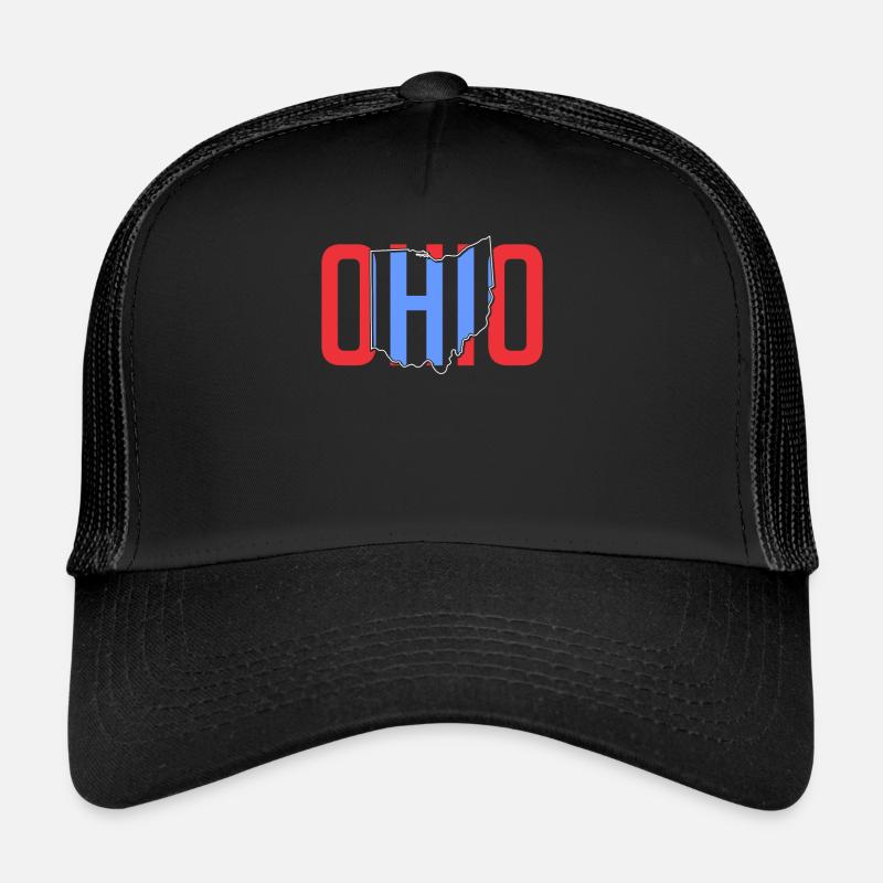 Ohio Cleveland America Cincinnati Ohio State Trucker Cap