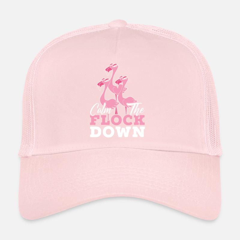 Calm The Flock Down Rosa Flamingo Casquette trucker 