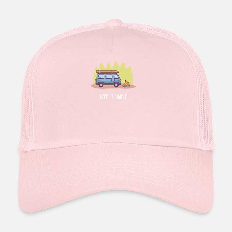 Keep it Simple I Camping Van Camping Motif Casquette trucker 