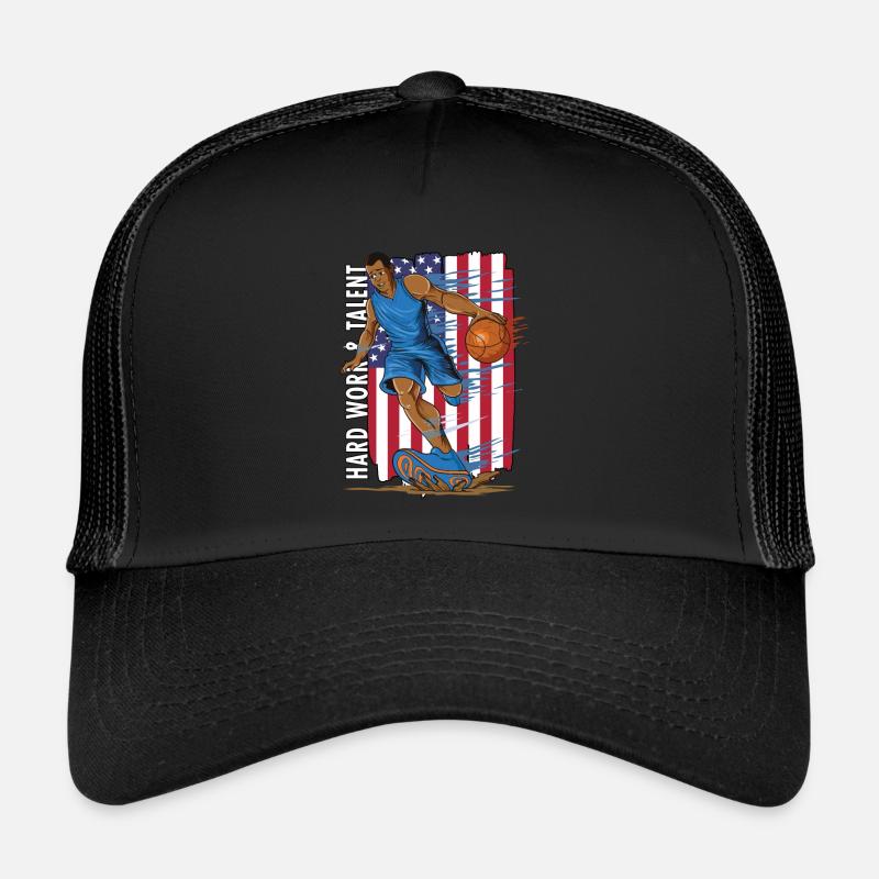 Hard Work and Talent Basketball dribbling Casquette trucker 