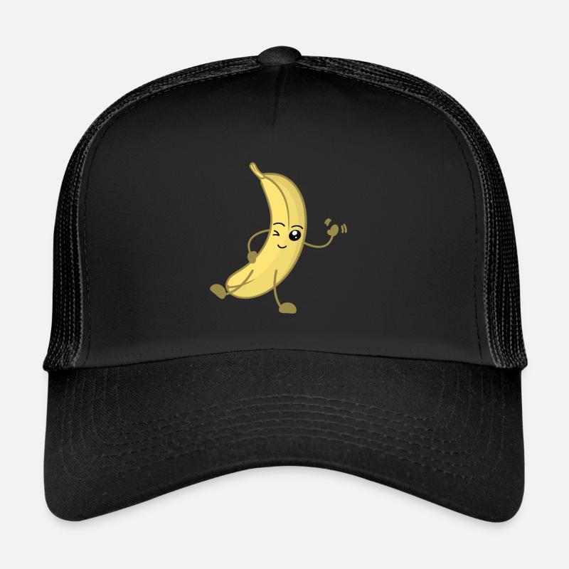Banane Lustig - Trucker Cap - Schwarz/Schwarz