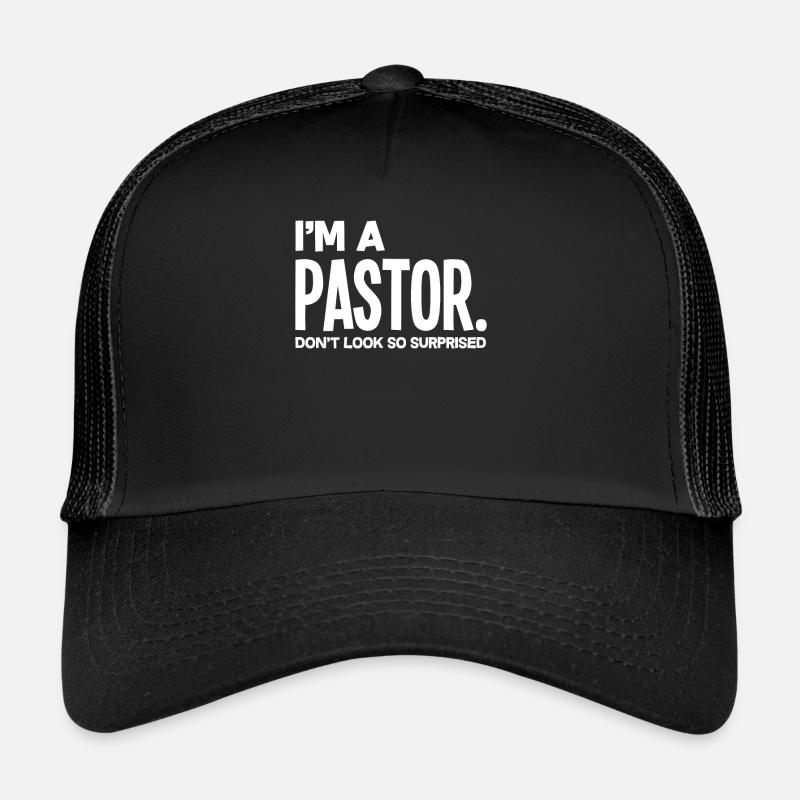 Pasteur pasteur clergé Reverend Cadeaux Casquette trucker 