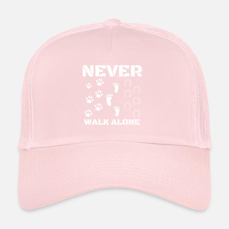 Never Walk alone chien cheval Casquette trucker 