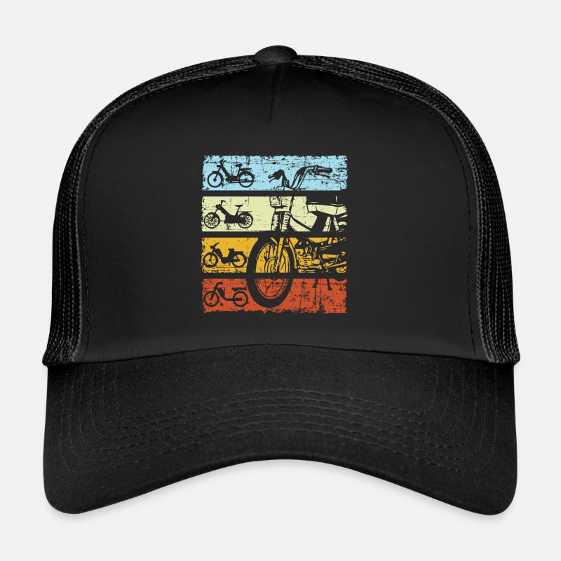Moped Moped Scooter Mofa Maxi Moped Rider Retro Trucker Cap