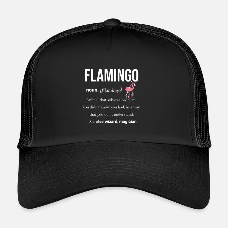 Flamingo - Trucker Cap - Schwarz/Schwarz