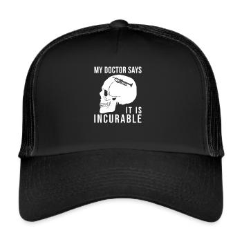 Trompeter Trompete lustiger Spruch - Trucker Cap - Schwarz/Schwarz - Vorne