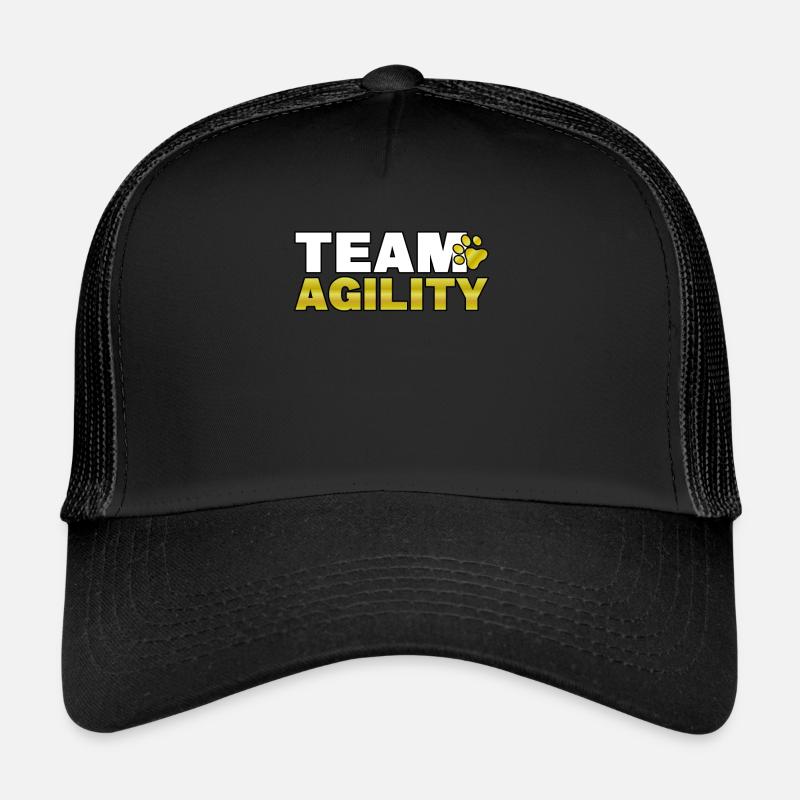 Équipe Agility Chiens équipe sport école de chien cadeau - Casquette trucker - noir/noir