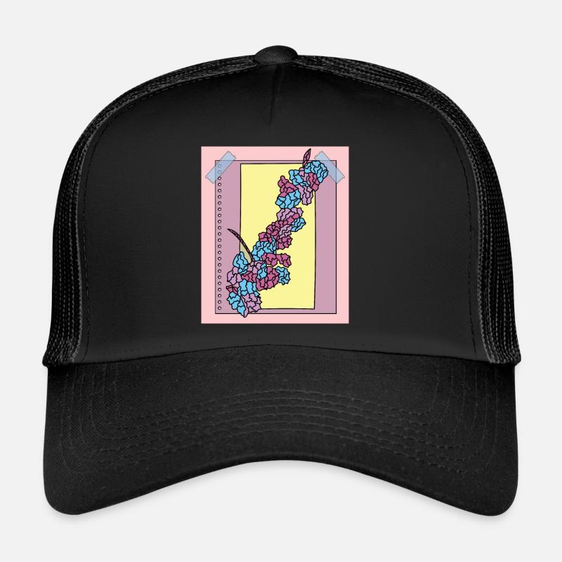 Vintage Blumen Orchideen Bunt Trucker Cap
