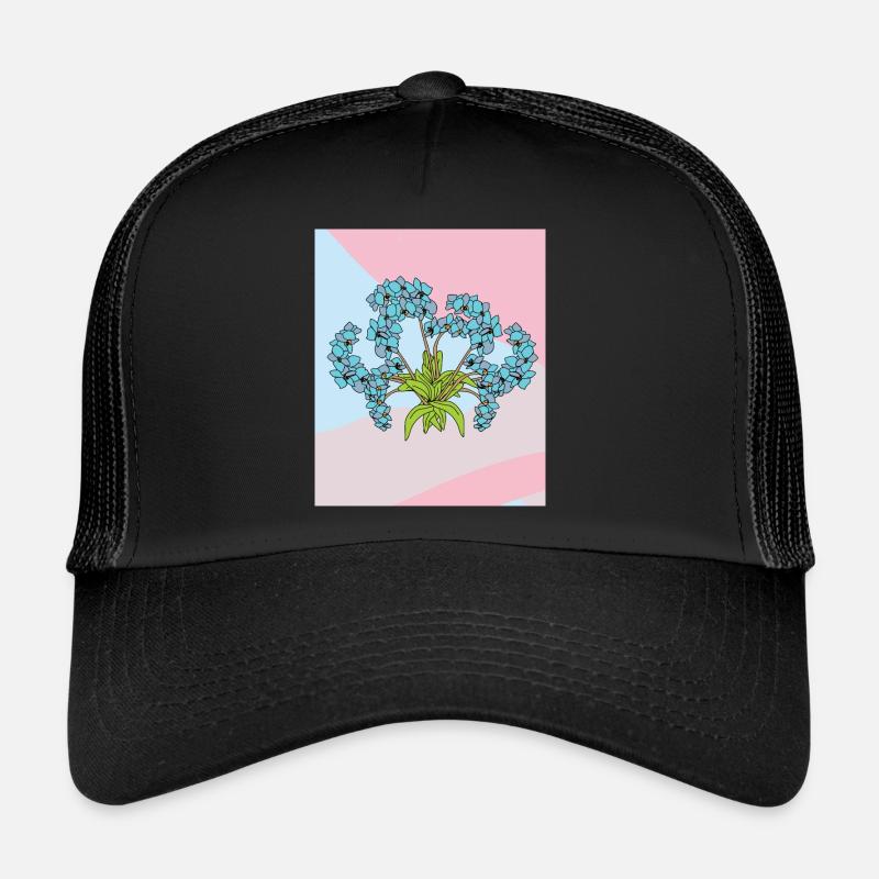 Vintage Blumen Orchideen Bunt Trucker Cap