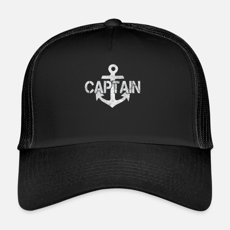 Capitaine - Casquette trucker  - noir/noir