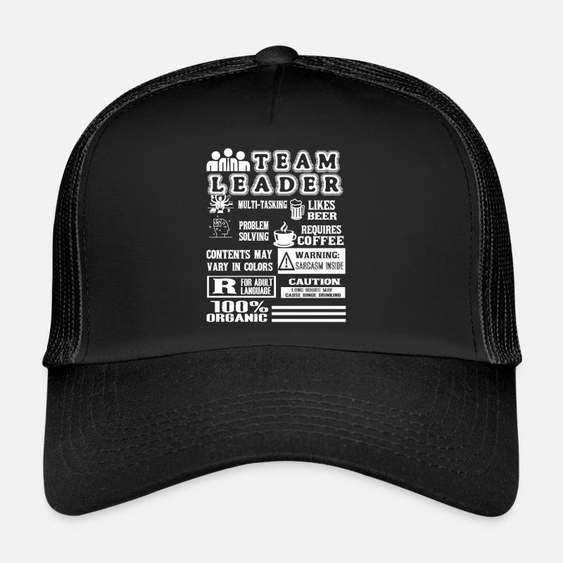Travail de multitâche de chef d’équipe - Casquette trucker  - noir/noir