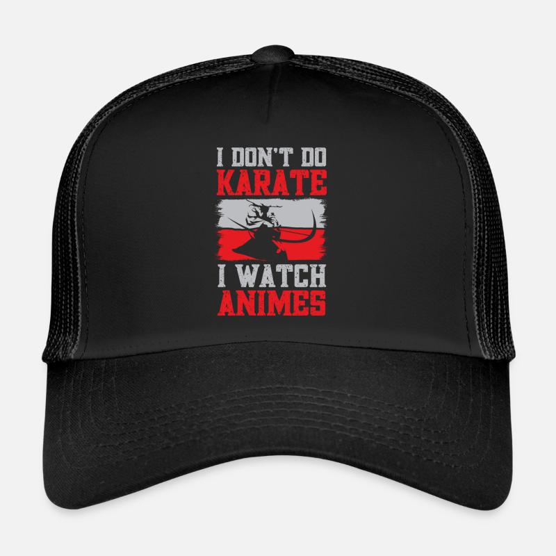 Anime Ich Schaue Anime - Trucker Cap - Schwarz/Schwarz