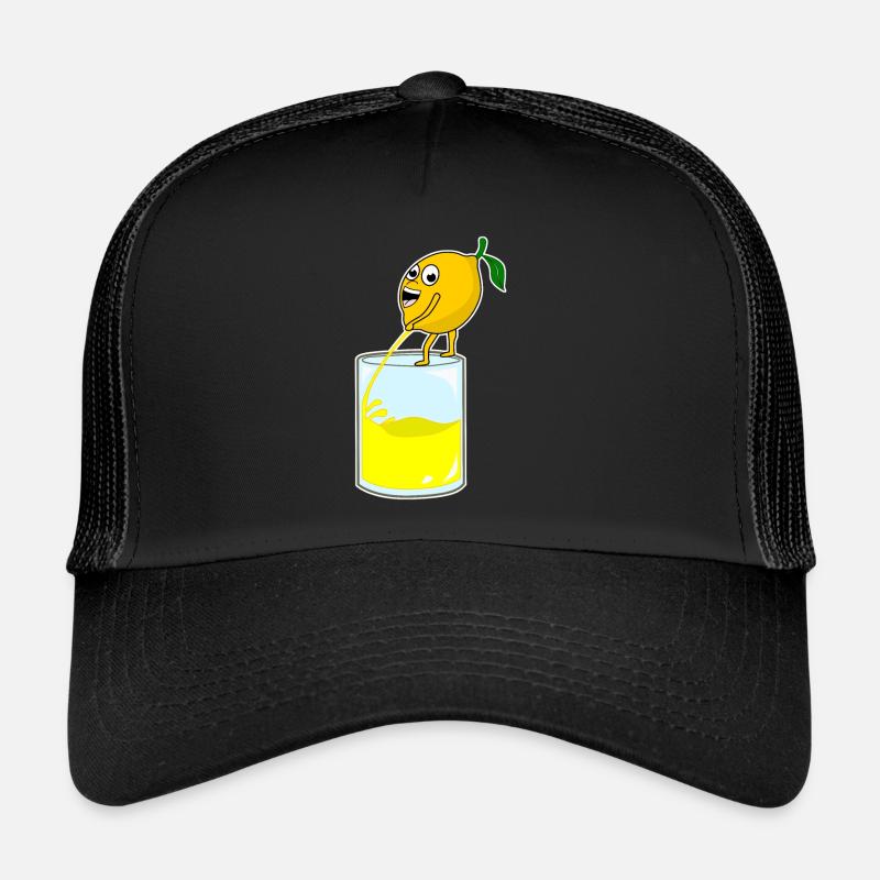 Zitrone pinkelt - Trucker Cap - Schwarz/Schwarz