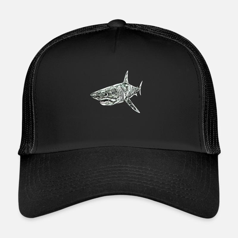 Requins - Casquette trucker  - noir/noir
