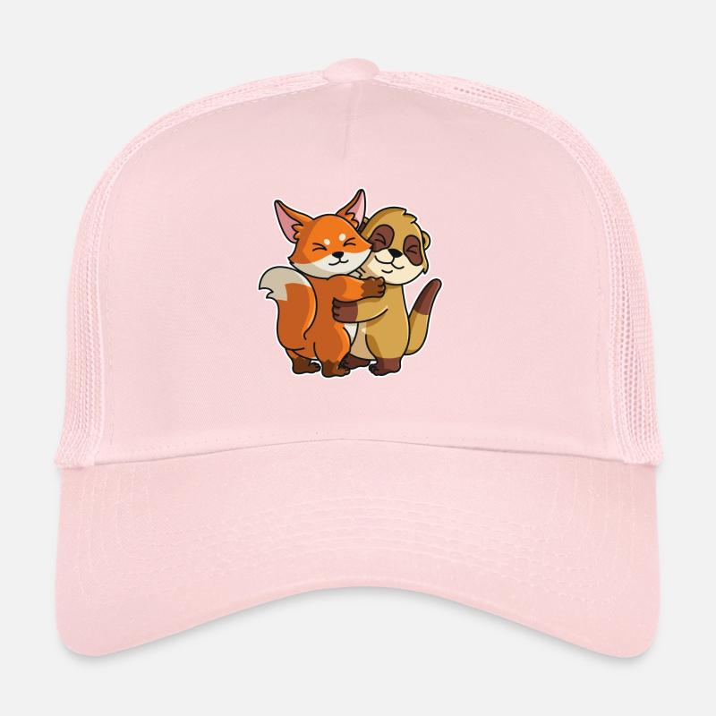 Fuchs mit Erdmännchen Liebe süßes niedliche Tiere Trucker Cap