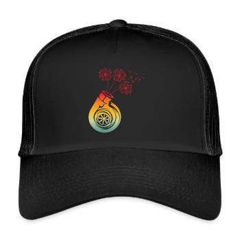 Boosteblume Turbocompresseur Pissenlit pissenlit - Casquette trucker  - noir/noir - Devant