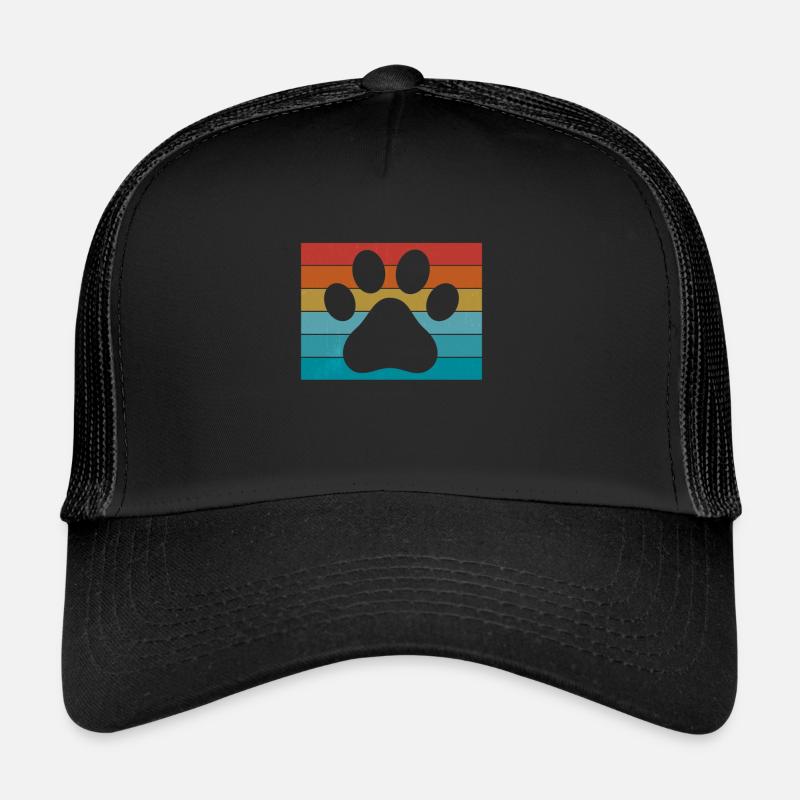 Hunde Hundepfote Hundeliebe Bunt Trucker Cap