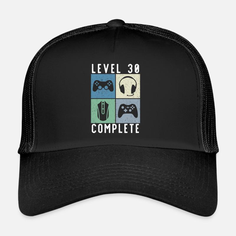 30. Geburtstag Vintage 1991 Retro - Trucker Cap - Schwarz/Schwarz