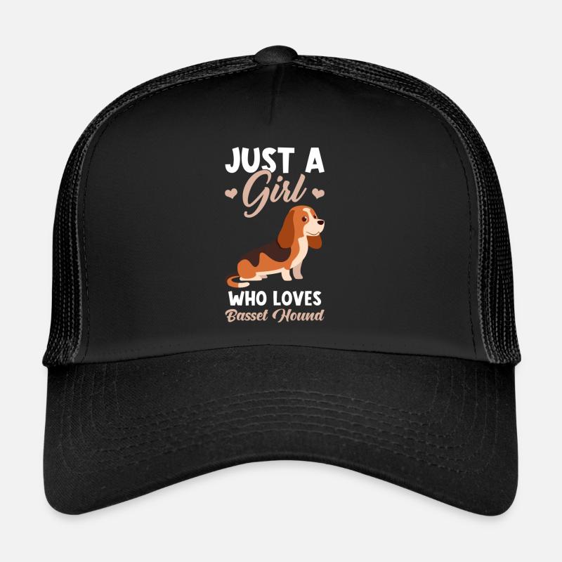 Basset Hound - Trucker Cap - black/black