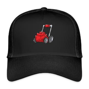 Rasenmäher - Trucker Cap - Schwarz/Schwarz - Vorne