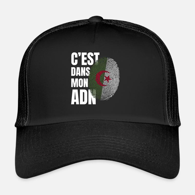 ADN Algérien Drapeau Algérien Fier Cadeau Casquette trucker 