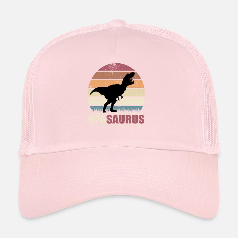 GrandpaSaurus Dinosaur Grandpa Saurus Trucker Cap