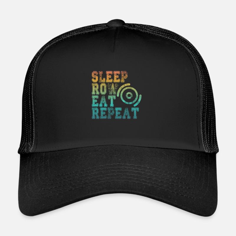 Pour rameurs : SLEEP, ROW, EAT, REPEAT Casquette trucker 