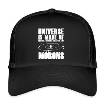 Universe of protons neurons electrons Morons - Trucker Cap - black/black - Front