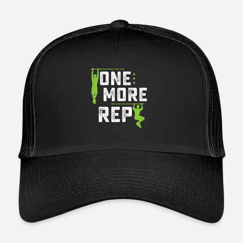 On More Rep Planche Calisthenics Street Workout - Trucker Cap - Schwarz/Schwarz
