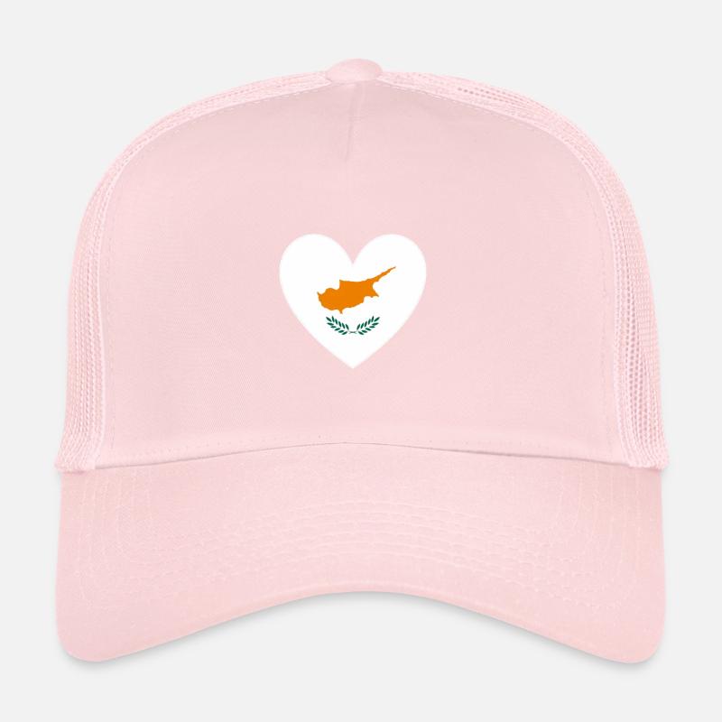 Cyprus Flag Heart Trucker Cap