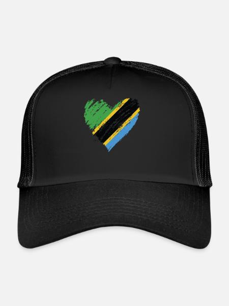 tanzania - Trucker Cap - black/black - Front
