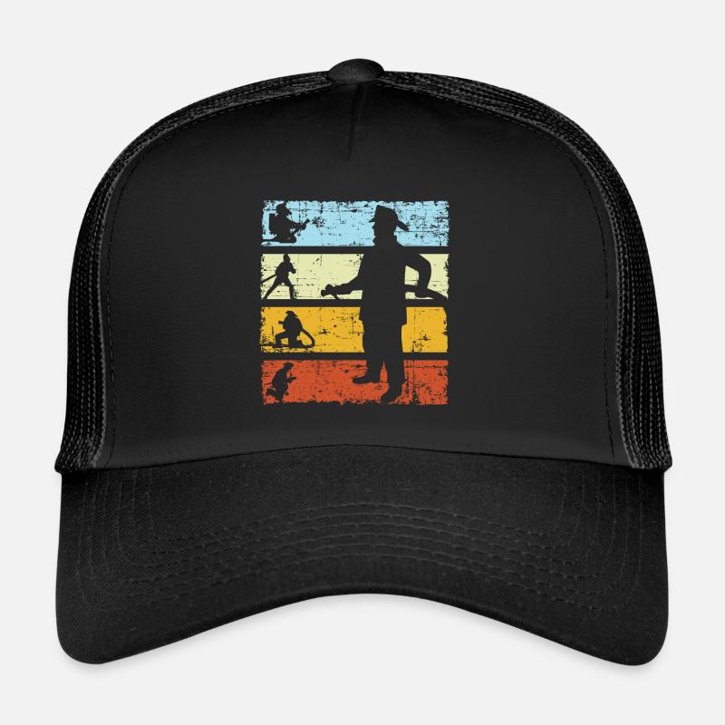 Firefighter Retro Vintage - Trucker Cap - Schwarz/Schwarz