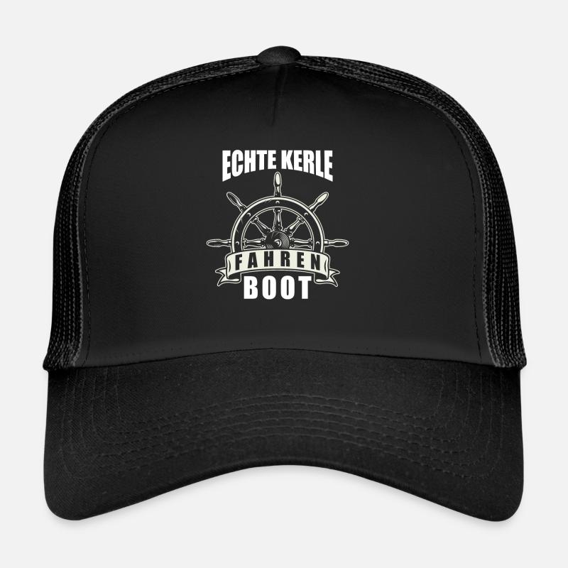Boot Fahren - Trucker Cap - Schwarz/Schwarz