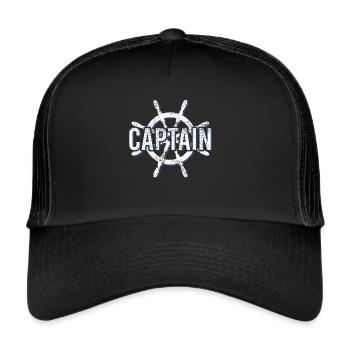 Capitaine - Casquette trucker  - noir/noir - Devant