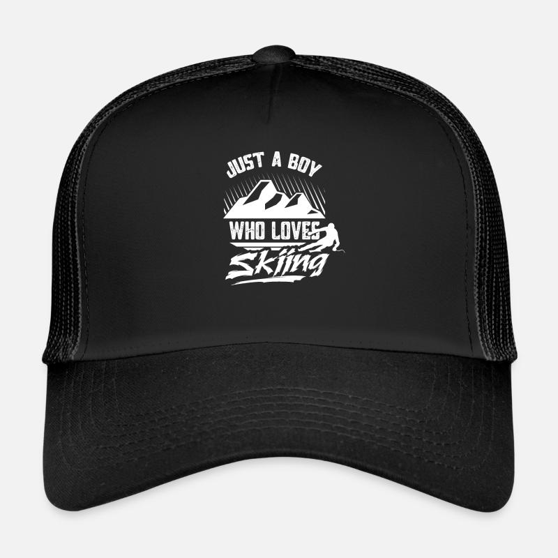 Nur Ein Junge Der Skifahren Liebt Skifahrer Ski Trucker Cap