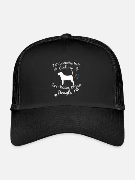 Beagle Hund - Beagle - Trucker Cap - Schwarz/Schwarz