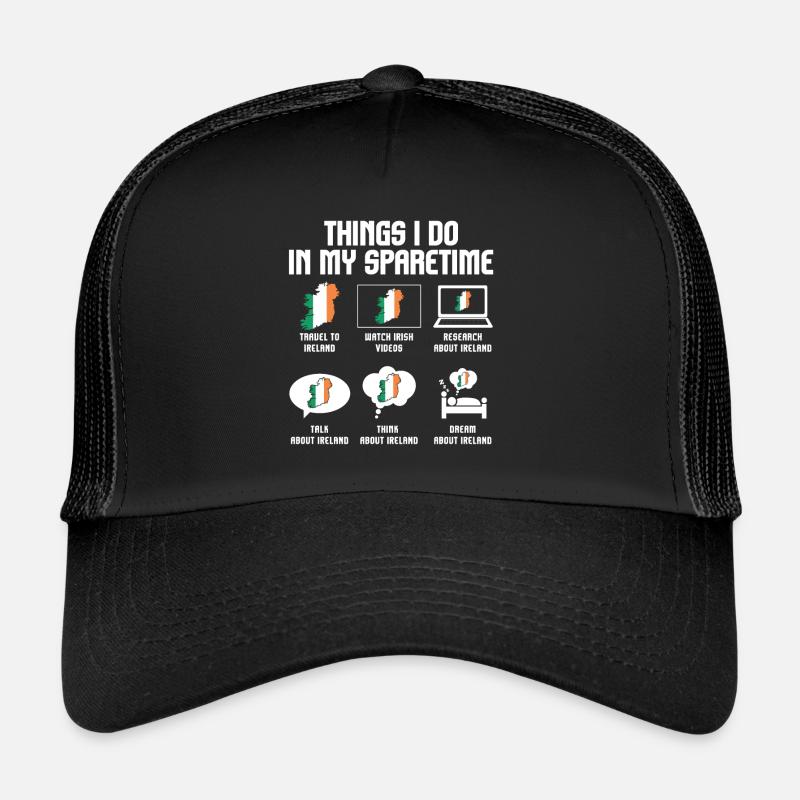 Irland Irland Irish Geschenk - Trucker Cap - Schwarz/Schwarz
