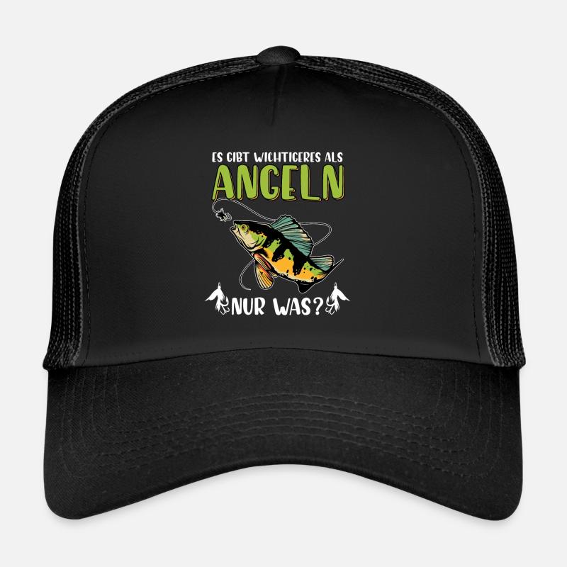 Angeln - Trucker Cap - Schwarz/Schwarz
