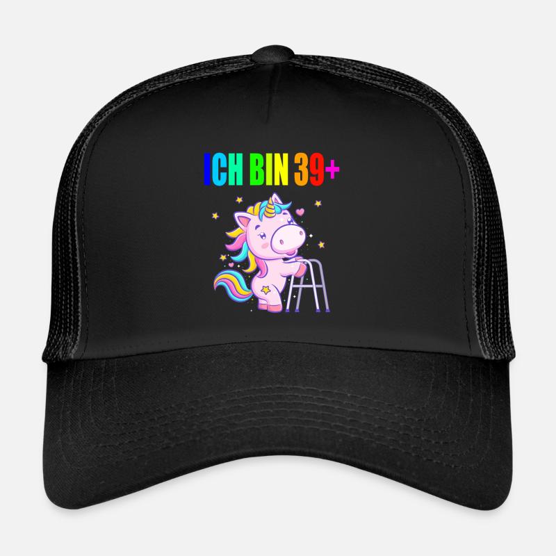 40 Jahre Einhorn ich bin 39+ 40. Geburtstag Trucker Cap