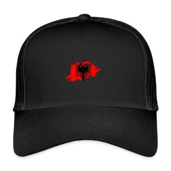 Albania Albanian Flag Albanian - Trucker Cap - black/black - Front
