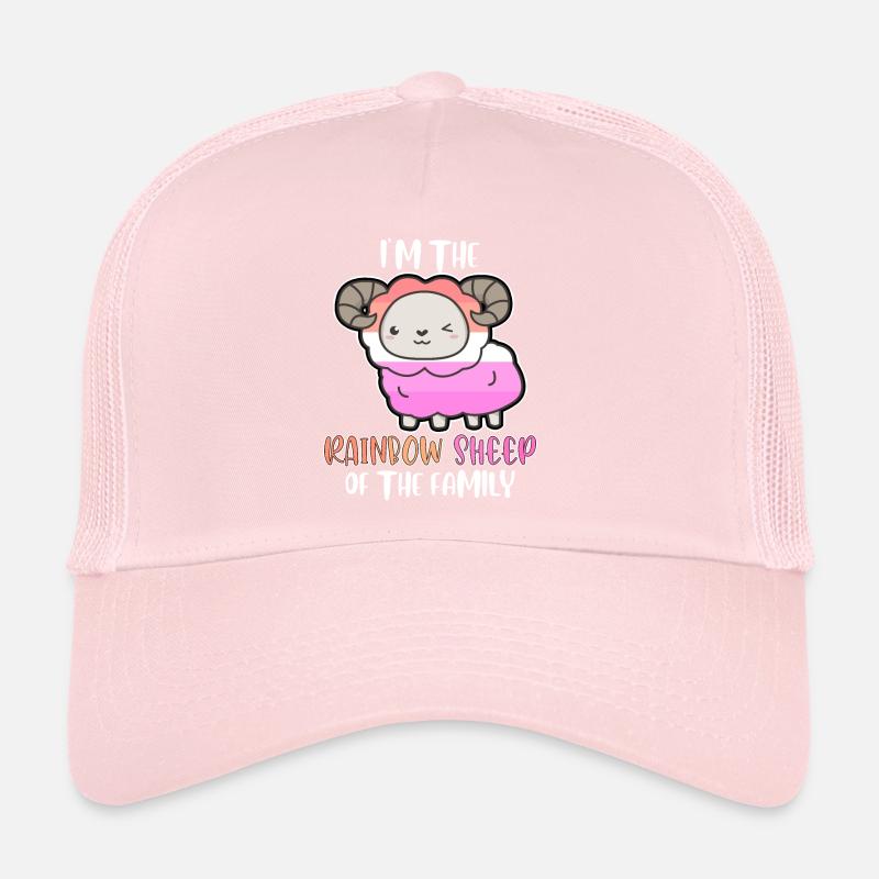 Lesbisch Spruch Rainbow Sheep LGBT Pride Schaf Trucker Cap