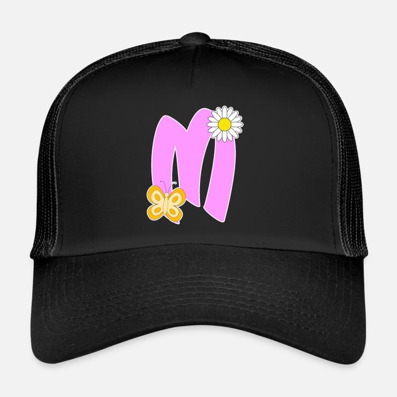 Lettre M avec papillon Casquette trucker 