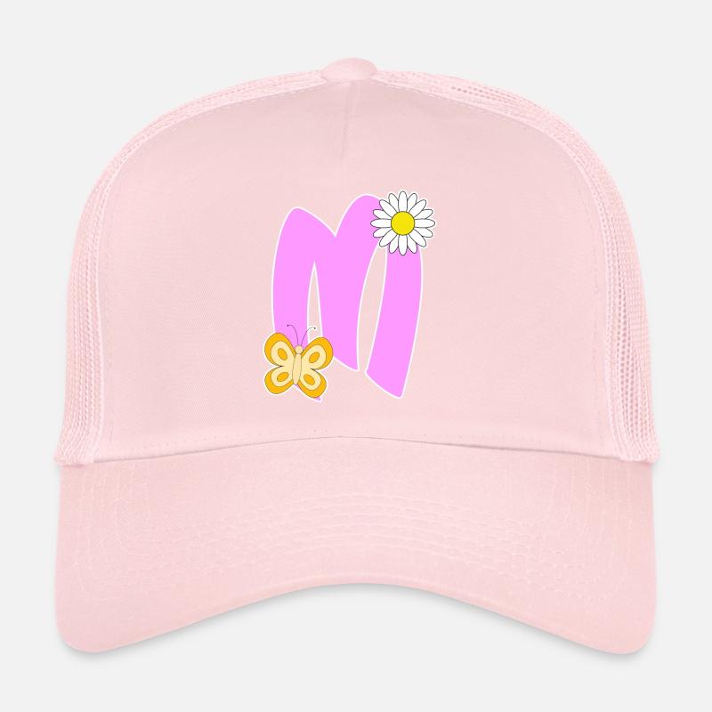 Lettre M avec papillon Casquette trucker 